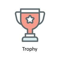 Trophy  Vector Fill outline Icons. Simple stock illustration stock