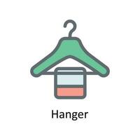 Hanger Vector Fill outline Icons. Simple stock illustration stock