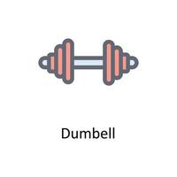 Dumbell Vector Fill outline Icons. Simple stock illustration stock