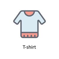 T-Shirt Vector Fill outline Icons. Simple stock illustration stock