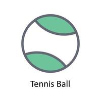 Tennis Ball Vector Fill outline Icons. Simple stock illustration stock