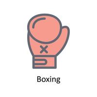 Boxing Vector Fill outline Icons. Simple stock illustration stock