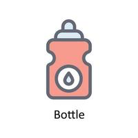 Bottle Vector Fill outline Icons. Simple stock illustration stock