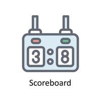 Scoreboard Vector Fill outline Icons. Simple stock illustration stock