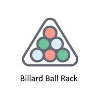 Billard Ball Rack  Vector Fill outline Icons. Simple stock illustration stock