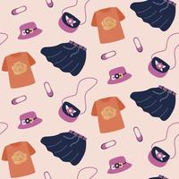 Seamless pattern of clothing . vector