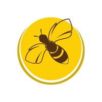 icono de diseño de ilustraciones de logotipo de abeja vector