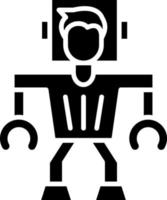 estilo de icono de robot de aumento vector