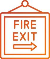 Fire Exit Icon Style vector