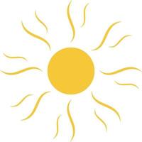 Sun icon - vector. Simple element illustration summer concept. Sun icon - vector. Summer concept vector illustration. on white background