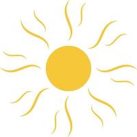 Sun icon - vector. Simple element illustration summer concept. Sun icon - vector. Summer concept vector illustration. on white background