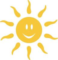 Sun, emoji icon - vector. Simple element illustration summer concept. Sun, emoji icon - vector. Summer concept vector illustration. on white background