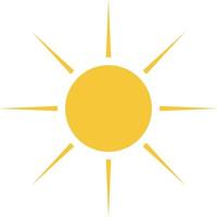 Sun icon - vector. Simple element illustration summer concept. Sun icon - vector. Summer concept vector illustration. on white background