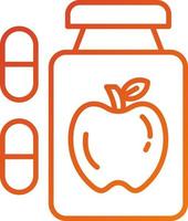 Dietary Food Supplements Icon Style vector