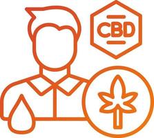 Cbd Oil Users Icon Style vector