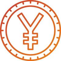 Chinese Yuan Icon Style vector