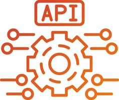 estilo de icono de API vector