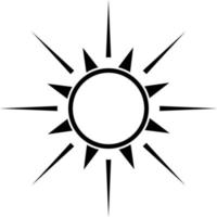 Sun, summer outline vector icon. Line summer and sun vector icon