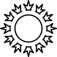 Sun, summer outline vector icon. Line summer and sun vector icon