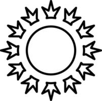 Sun, summer outline vector icon. Line summer and sun vector icon