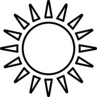 Sun, summer outline vector icon. Line summer and sun vector icon