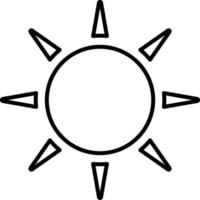 Sun, summer outline vector icon. Line summer and sun vector icon