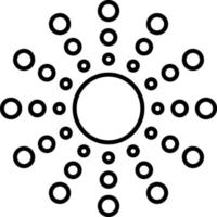 Sun, summer outline vector icon. Line summer and sun vector icon