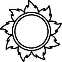 Sun, summer outline vector icon. Line summer and sun vector icon