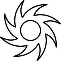 Sun, summer outline vector icon. Line summer and sun vector icon