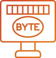 estilo de icono de byte vector