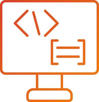 estilo de icono de lenguaje de codificación vector