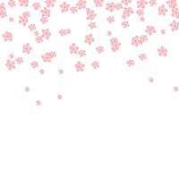 Spring Blooming Tree Branches. Nature illustration with blossom branch of pink sakura flowers. Vector template on vibrant gradient background.