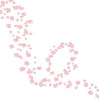 Spring Blooming Tree Branches. Nature illustration with blossom branch of pink sakura flowers. Vector template on vibrant gradient background.