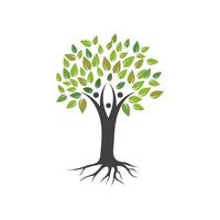 family tree logo template vector