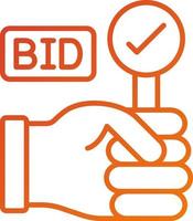 Absentee Bid Icon Style vector