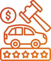 Car Auction Icon Style vector