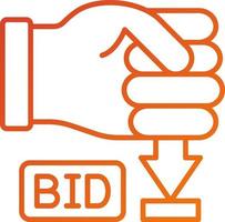 Minimum Bid Icon Style vector