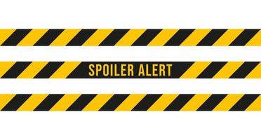 Spoiler alert tape. Isolated vector illustration on white background.