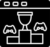 estilo de icono de torneo de juego vector