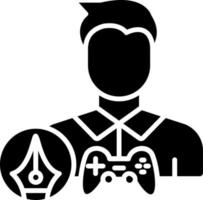 diseñador de juegos estilo de icono masculino vector