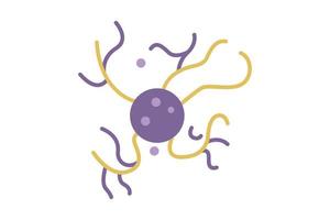 Neuron icon illustration. icon related to human organ. Flat icon style. Simple vector design editable