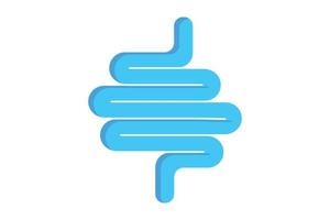 Intestines icon illustration. icon related to human organ. Flat icon style. Simple vector design editable