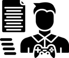 Game Script Writer Male Icon Style vector