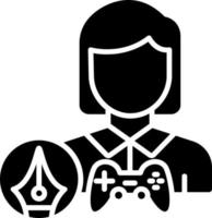 diseñador de juegos estilo de icono femenino vector