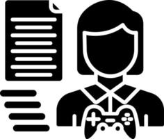 estilo de icono femenino de guionista de juegos vector