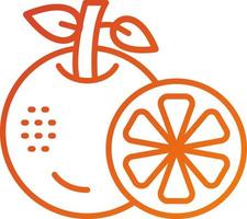 estilo de icono naranja vector