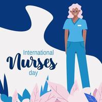 National Nurses Week is observed in United states form 6th to 12th of May of each year, to mark the contributions that nurses make to society. Vector illustration.