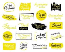 Set of Price tags. Promotional sale badge and retail paper stickers. vector