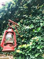 Insulated red chandelier photo