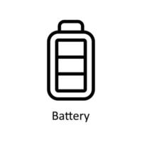 Battery Vector  outline Icons. Simple stock illustration stock